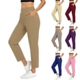 thumbnail image 1 of Hxshgdsn Womens Golf Pants with Pocket High Elastic Waist Straight Leg Dress Work Pants Daily Wear（Red/XL）, 1 of 10
