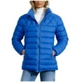 thumbnail image 1 of Hxshgdsn Womens Lightweight Puffer Jacket Full Zip Stand Collar Coat Warm Winter Outerwear Blue 3Xl, 1 of 5