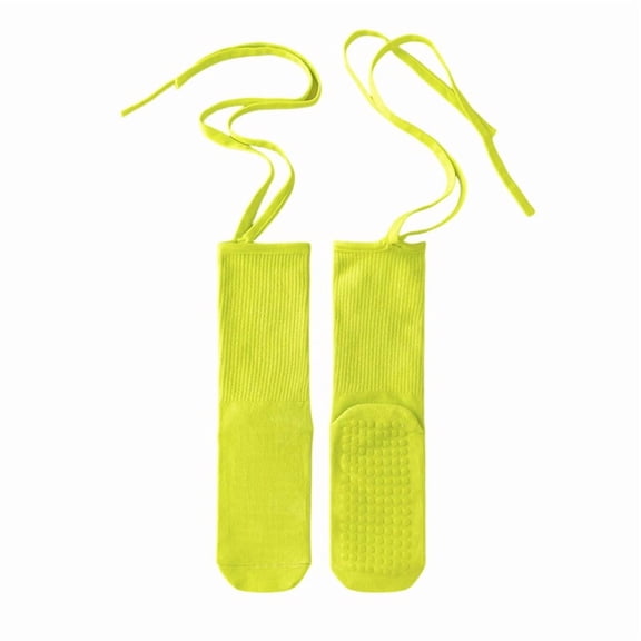 Hxshgdsn Womens Non Slip Yoga Socks With Grips Trendy Stylish Crew Socks For Dance Sport Green Free Size
