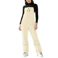thumbnail image 1 of Hxshgdsn Womens Ski One Piece Overalls Winter Windbreak Water Resistant Snowboard Jumpsuit With Pockets White 3Xl, 1 of 9