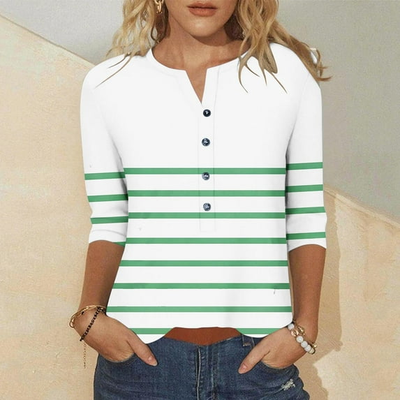Hxshgdsn Womens Tops Women's Button-Up Blouse Long Sleeve Solid Color Office Casual Weekend Wear Fall Outfits For Women 2025 Green M