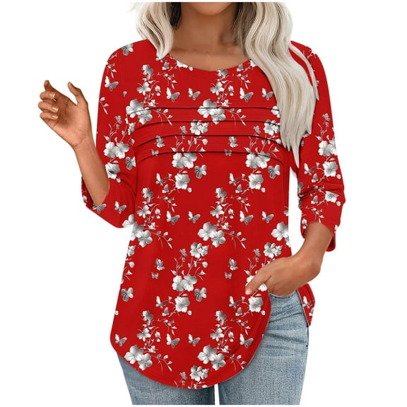 Hxshgdsn Womens Tops Women's Cardigan Blazer Long Sleeve Collar Fall 2025 Sophisticated Office Wear Fall Outfits For Women 2025 Red L