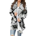 thumbnail image 1 of Hxshgdsn Womens Tops Women's Floral Cardigan 2025 Long Sleeve Boho Essentials Fall Outfits For&nbsp;Women&nbsp;2025 Black 2XL, 1 of 6