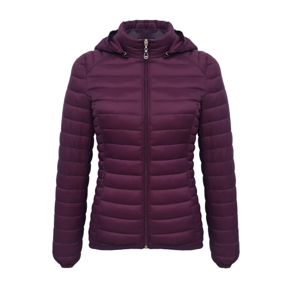 Hxshgdsn Womens Tops Women's Lightweight Jacket 2025 Solid Color Zipper Closure Fall Essentials Fall Outfits For&nbsp;Women&nbsp;2025 Purple M