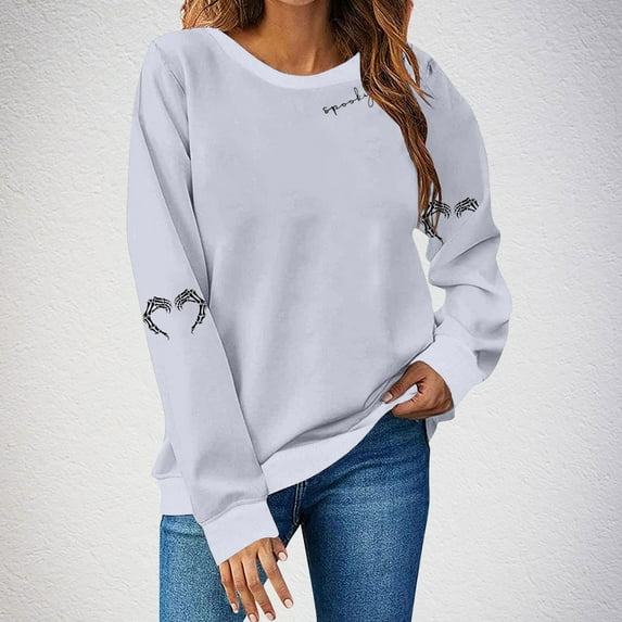 Hxshgdsn Womens Tops Women's Winter Coat Hooded Sweatshirt Long Sleeve Solid Color Thermal Essentials 2025 Fall Outfits For Women 2025 Gray S