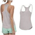 thumbnail image 1 of Hxshgdsn Womens Workout Tank Tops Racerback Vest Sleeveless Running Gym Athletic Shirts Loose Fit Quick Dry Tees Gray 2Xl, 1 of 9