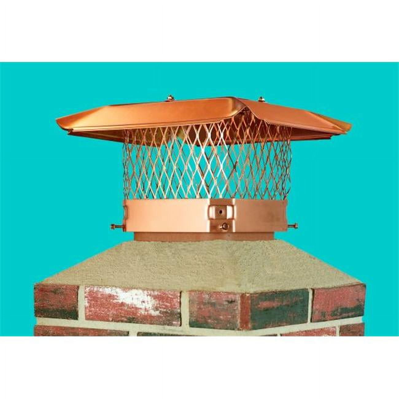 HyC 13 Inch x 13 Inch Copper Draft King Chimney Cap Copper