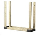 thumbnail image 1 of Shelter Log Rack Brackets Adjustable Steel - Fire Logs Rack Bracket - Rectangle Design Black, 1 of 2