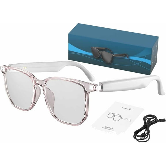 Hy C8 PRO multifunctional AI Bluetooth smart glasses, Hy-C8 Pro smart glasses, wireless earphones AI smart glasses, used for listening to music and making calls, supporting 75 languages (1 piece)