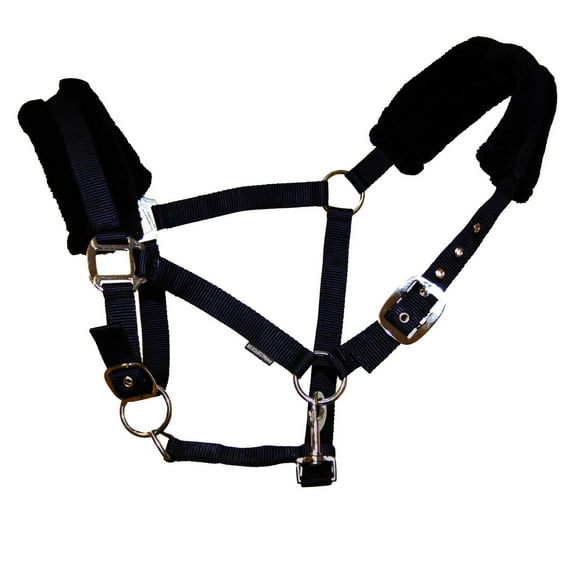Hy Faux Fur Padded Head Collar with Lead Rope