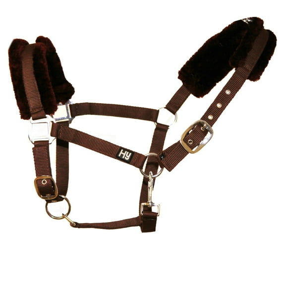 Hy Faux Fur Padded Head Collar with Lead Rope