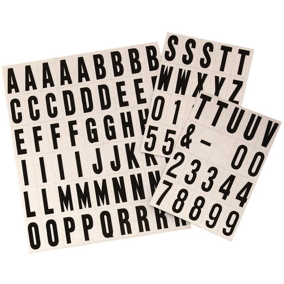 Hy-Ko Reflective Numbers & Letters MM-21 - Adhesive Plastic - 1 In, Multicolor
