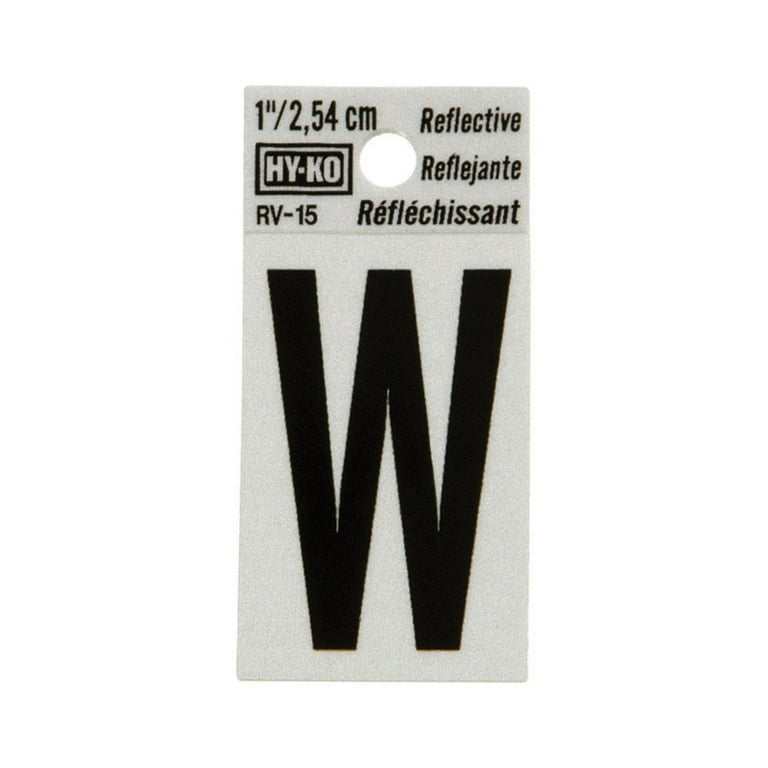 Hy-Ko 1 Vinyl Black and White Self-adhesive Sticker Letters and Numbers  Set 
