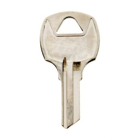 Hy-Ko 11010RO3 Key Blank, 1-41/64 in L x 0.83 in W, Brass, Nickel Plated