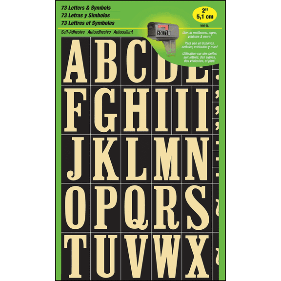 Hy-Ko 2 In. Letter Set - Single Pack Residential Use, Standard Application