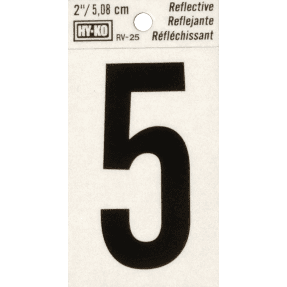 Hy-Ko 2 In. Reflective Numbers - Single Pack Residential Use, Standard Application