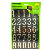Hy-Ko 2 Vinyl Black and Gold Self-Adhesive Number & Symbol Kit, 0-9 Included