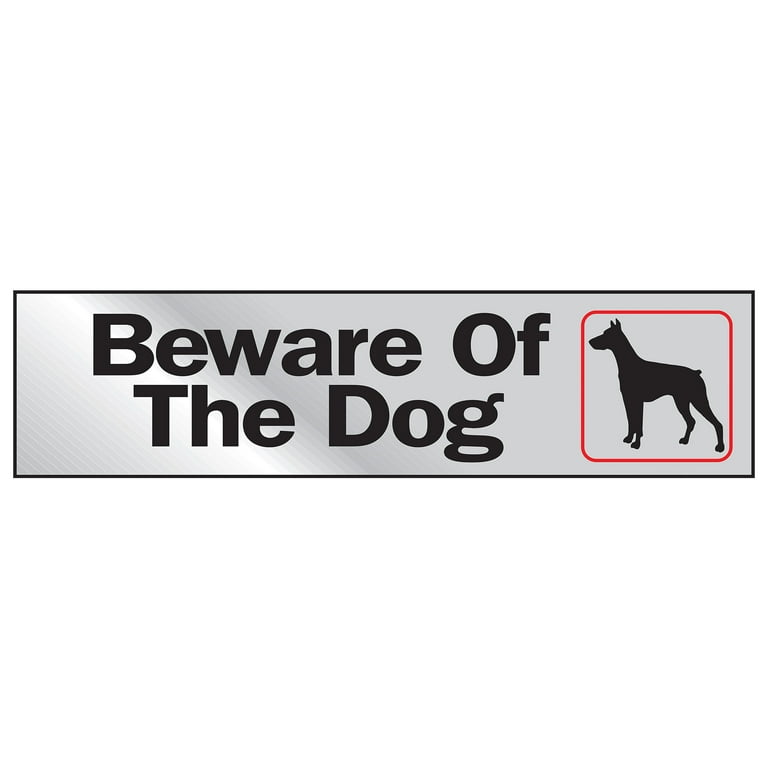 HY-KO 2 x 8 Beware of Dog Sign - Weather-Resistant Vinyl