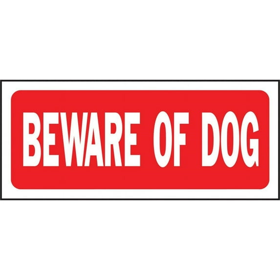 Hy-Ko 23001 Heavy Duty Fence Sign, Beware Of Dog, 14 in W x 6 in L
