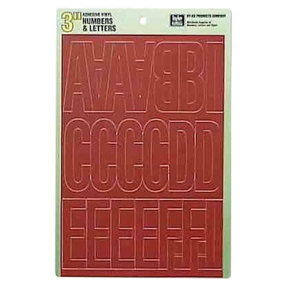 Hy-Ko 3 In. Red Vinyl Letters, Numbers & Symbols (184 Count) 30005