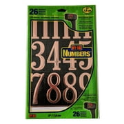 Hy-Ko 3-Inch Bold Gold & Black Self-Adhesive Vinyl Number Kit, 26 Pieces