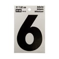 thumbnail image 1 of Hy-Ko 3 Inch Reflective Vinyl Number 6, Self-Adhesive, Weather-Resistant, 1 of 11