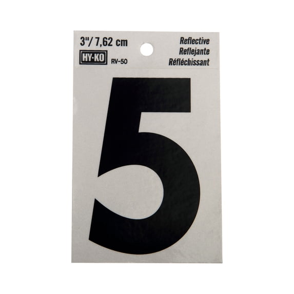 HY-KO 3" Reflective Vinyl Number 5