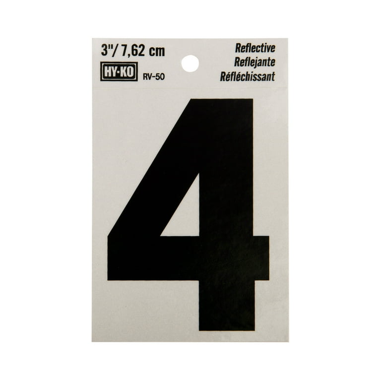 Hillman Vinyl 3-in Weather-Resistant Self-Adhesive 0-9 Number Set