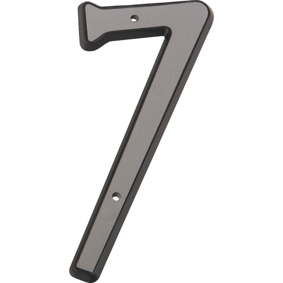 Hy-Ko 4 Classic Black Reflective Plastic House Number, Modern Raised Numbers for Exterior House, Durable Convenient Marking for Home Address with Included Mounting Hardware for Simple Installation