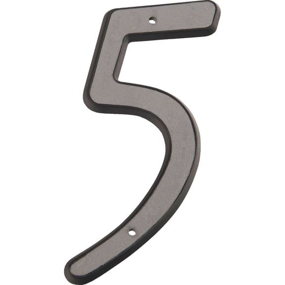 Hy-Ko 4 Classic Black Reflective Plastic House Number, Modern Raised Numbers for Exterior House, Durable Convenient Marking for Home Address with Included Mounting Hardware for Simple Installation