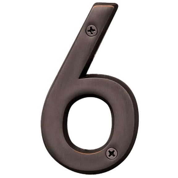 Hy-Ko 4" High Premium Metal House Number, Modern Raised Numbers for Exterior House, Durable Convenient Marking for Home Address with Included Mounting Hardware for Simple Installation