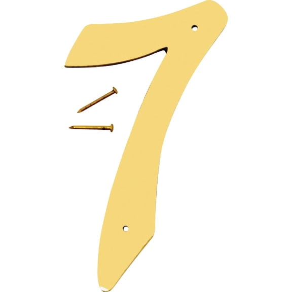 Hy-Ko 4 In. Solid Brass Decorative House Numbers - Single Pack