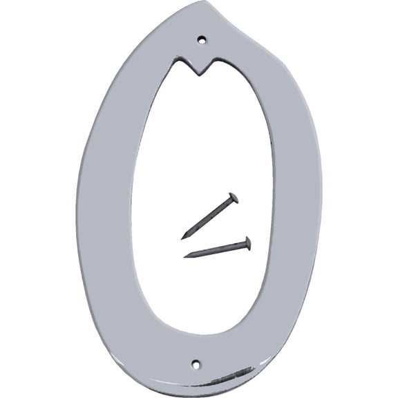 Hy-Ko 4 in. Gray Nickel Number 0 Nail-On 1 pc.