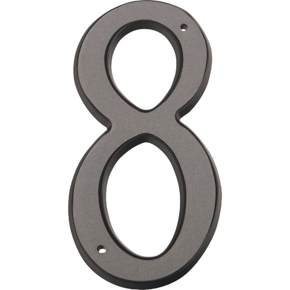 Hy-Ko 4 in. Reflective White Plastic Number 8 Nail-On 1 pc.