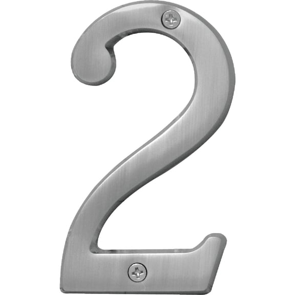 Hy-Ko 4 in. Silver Metal Nail-On Number 2 1 pc.
