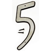 Hy-Ko 4 inch Reflective Plastic House Address Number 4, Includes Mounting Hardware