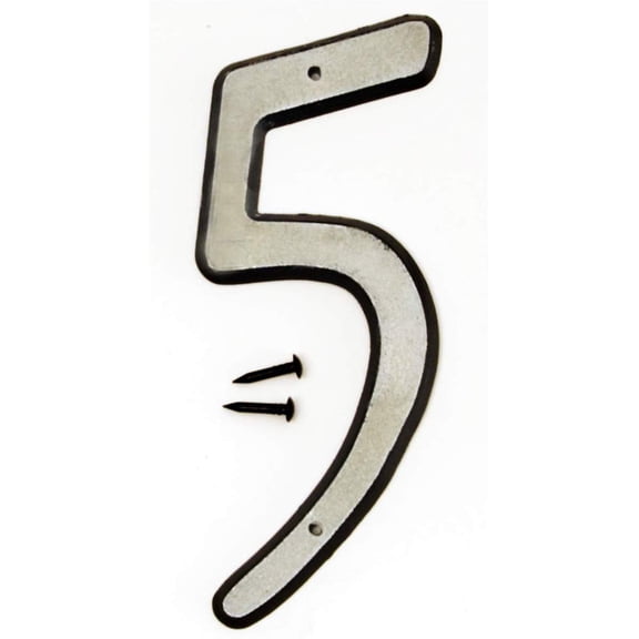Hy-Ko 4 inch Reflective Plastic House Address Number 4, Includes Mounting Hardware