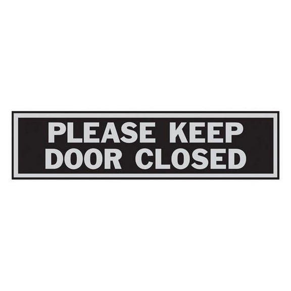 Hy-Ko 444 2 x 8 in. Please Keep Door Closed Aluminum Sign- - pack of 10