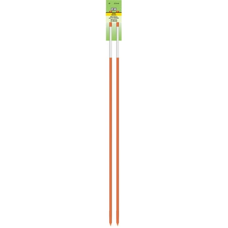 Hy-Ko 48" Orange Fiberglass Driveway Marker, 2-Pack, Reflective Top Model# DM80048-2P