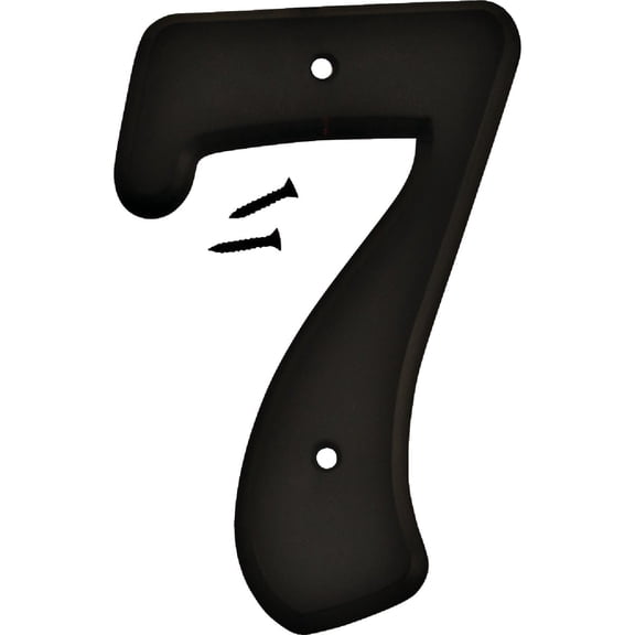 Hy-Ko 6" Plastic House Number, Modern Raised Numbers for Exterior House, Durable Convenient Marking for Home Address with Included Mounting Hardware for Simple Installation