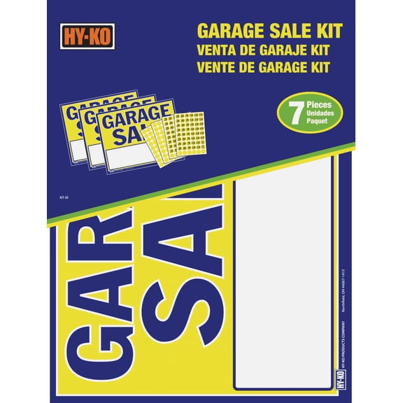 Hy-Ko 7-Piece Garage Sale Kit - Pack of 2  Residential Use, Standard Application