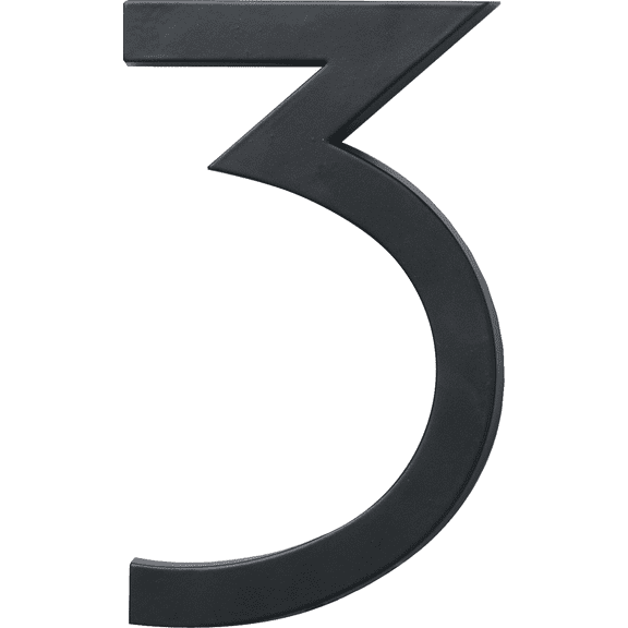 Hy-Ko Architectural Satin Black Number - Pack of 4 Residential Use, Standard Application