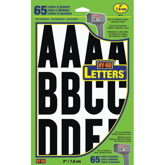 Hy-Ko Boat Number And Letter Assortment - Pack of 4 Residential Use, Standard Application