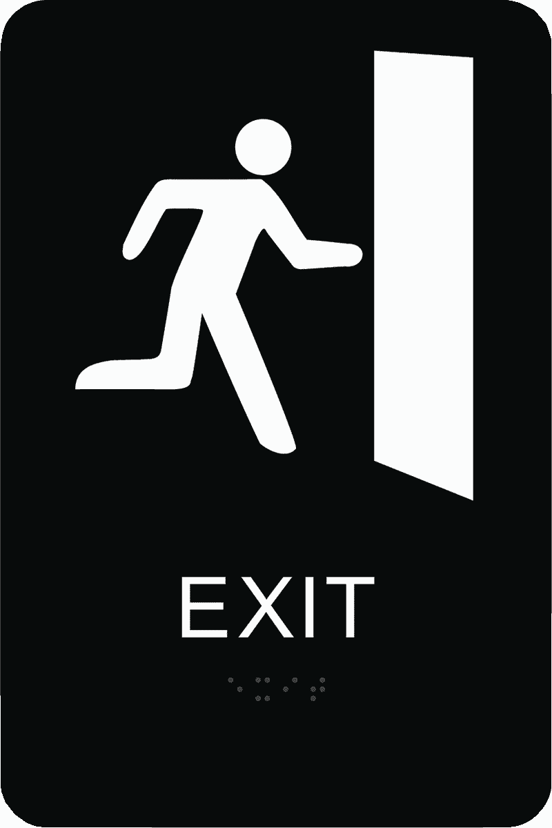 Hy-Ko Braille Sign - Single Pack — Residential Use, Standard ...
