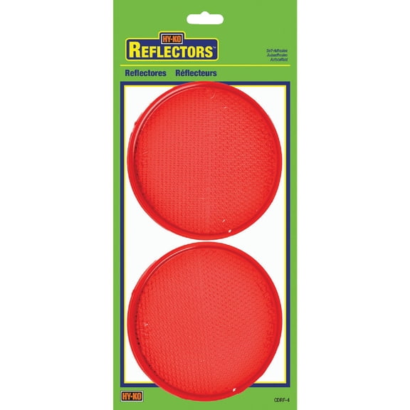 Hy-Ko CDRF-4R 3" Red Plexiglass Stick On Reflector