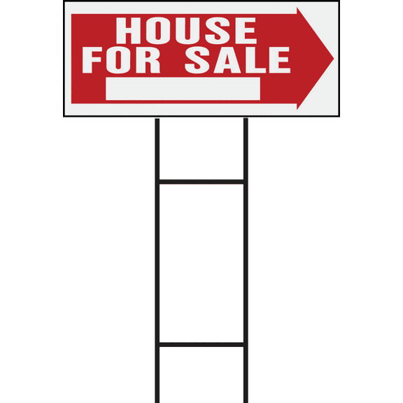 Hy-Ko Corrugated Sign with Frame - Single Pack  Residential Use, Standard Application