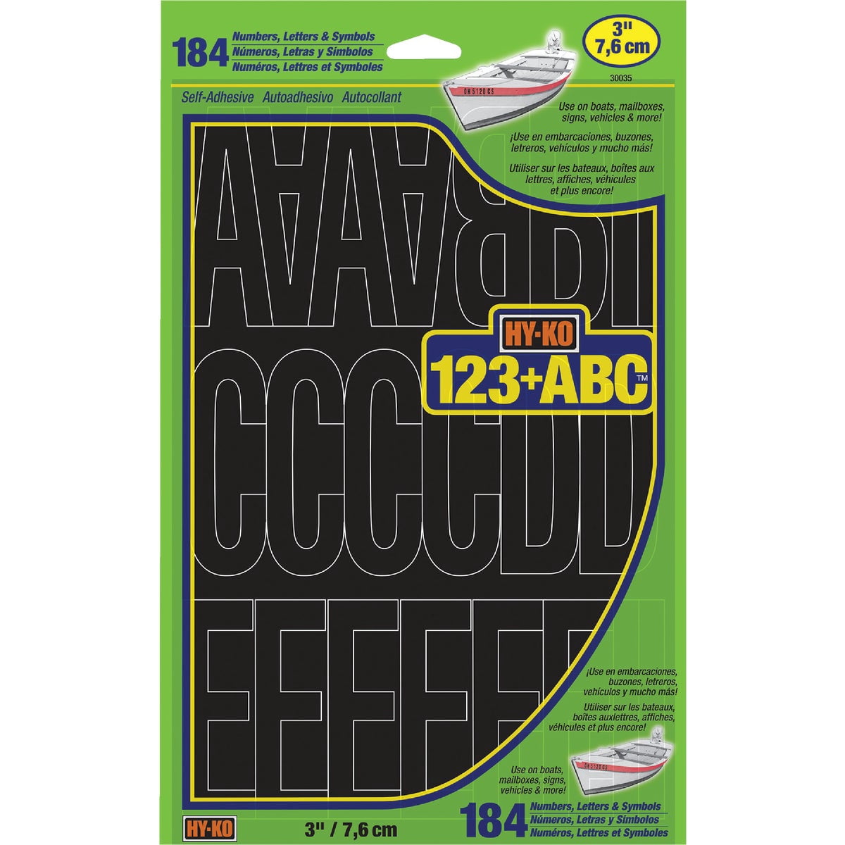 Hy-Ko Die Cut Packaged Numbers & Letters, DIY Address Number Stickers for Deliveries and Navigation, Self-Adhesive House Decals for Siding, Door, Mailboxes