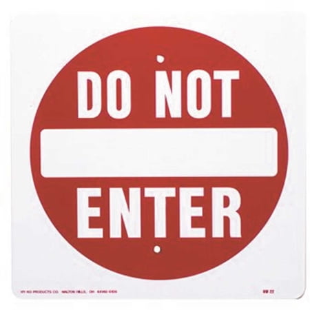 Hy-Ko Do Not Enter Sign HW-22 - Aluminum Circle Printed - Multicolor