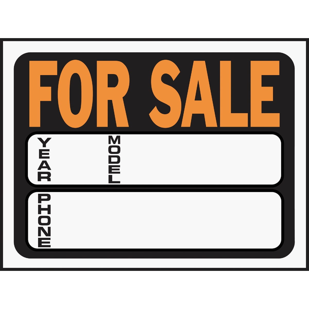 Hy-Ko English Auto for Sale Sign Plastic 9 in. H x 12 in. W