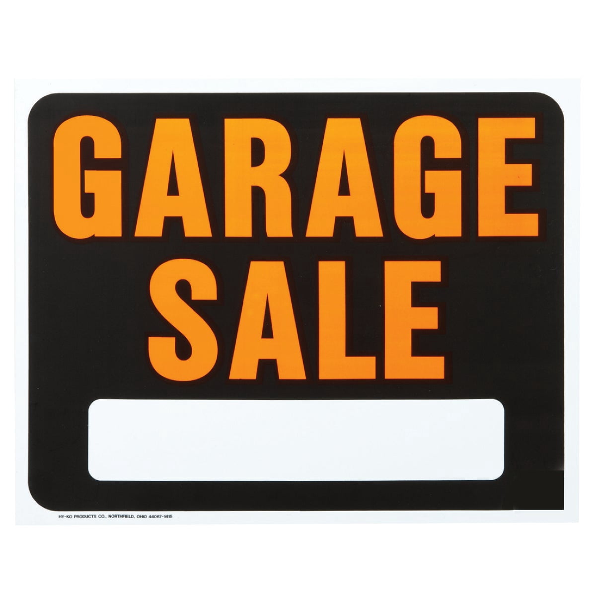 Hy-Ko English Garage Sale Sign Plastic 15 in. H x 19 in. W